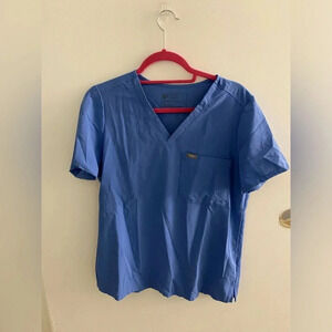 Figs light blue scrub top